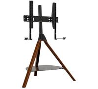 AVF Hoxton Tripod TV Unit with Soundbar Mount for TVs up to 70" Dark Wood (Brown)