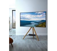 AVF Hoxton FSL1000HOXLWB 1000 mm TV Stand with Bracket for up to 70 TVs- Light Wood & Black, Black,Brown