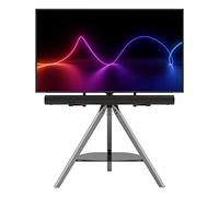 AVF Hoxton FSLK1001HOXGB 927 mm Tripod TV Stand with Bracket for up to 70" TVs - Black & Grey, Black,Silver/Grey