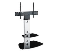 AVF Lucerne Silver Column TV Stand for 32 to 65 inch, Black
