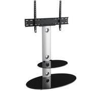AVF Lugano Silver Oval Column TV Stand for 32 to 65 inch
