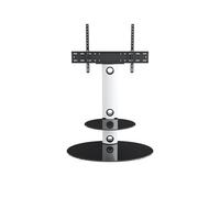 AVF Lugano Satin White Oval Column TV Stand for 32 to 65 inch