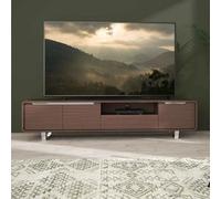 Avf Marquis Tv Stand For Tvs Up To 95" - Walnut Finish, 3 Cabinets, Drawer, Open Shelf & Cable Management - Premium Design