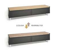 Avf Panorama 1.6M Tv Stand - Reversible Light Oak Or Grey Oak Top - For Tvs Up To 80"