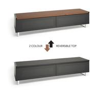 Avf Panorama 1.6M Tv Stand - Reversible Walnut Or Black Top - For Tvs Up To 80"
