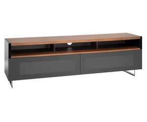 AVF Panorama Plus PM160WBX 1600 mm TV Stand for up to 80" TVs Black & Walnut, Black,Brown