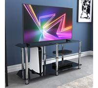 AVF SDC Gaming TV Floor Stand - 1.14m Wide, Up to 55" Screens - PS5 Compatible