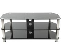 AVF SDC1140CM 1400 mm TV Stand - Black & Chrome, Black,Silver/Grey
