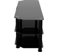 Avf Classic 1.25M Glass Corner Tv Stand With Cable Management For Tvs Up To 60" - Black