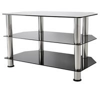 Glass TV Stand 80cm - Black
