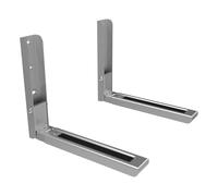 AVF Universal Microwave Wall Bracket - Silver Mount, Fits all Standard Microwaves, Depth Adjustable - For Solid Wall or Wood Stud - Max Weight 45kg