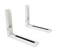 AVF Universal Microwave Wall Bracket - White Mount, Fits all Standard Microwaves, Depth Adjustable - For Solid Wall or Wood Stud - Max Weight 45kg