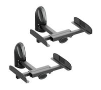 AVF Universal Speaker Wall Mounts, Pair, 20kg Max, Black, Tilt and Turn | side-clamping speaker brackets for secure fit; tilt and turn for sound positioning; 20kg support for most speakers