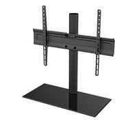 AVF Universal Tabletop TV Stand/Replacement TV Base - Fits TVs up to 65" / 45kg - Swivel Feature - VESA 600 Compatible - Black Glass Base - Ideal for Lost or Oversized TV Feet - B600BB