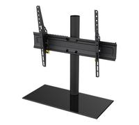 AVF Universal TV Base Stand with Tilt & Swivel - Fits TVs up to 65" / 45kg - VESA Compatible up to 600mm - Black Glass Base - Ideal Replacement for Lost or Wide TV Feet - Model B602BB
