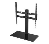 AVF Universal TV Base Stand - Swivel Tabletop Mount for TVs Up to 55” / 30kg - Black Glass Base - VESA Compatible - Ideal Replacement for Original TV Feet - Model B400BB