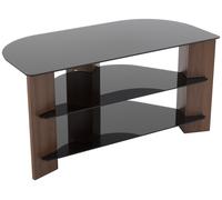 AVF Up To 42 Inch TV Stand - Black Glass and Walnut Effect