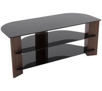 AVF Up To 55 Inch TV Stand - Black Glass and Walnut Effect