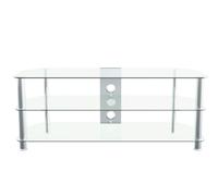 AVF Classic 3 Shelf Clear and Chrome Corner TV Stand - AVF Group Ltd - Wilko