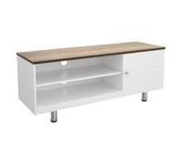White Sands Wide Tv Stand, 120cm White/Brown