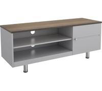 AVF Whitesands 120cm Satin Grey and Wood Finish TV Stand, Grey