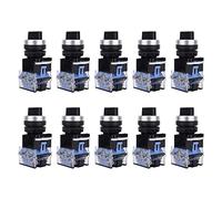 AVFORA 10pcs BEM38-20X/31 22mm 3 Position Self Locking Rotary Selector Switch