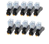 AVFORA 10set/lot General Purpose Relay MY2 DPDT 8 pins MY2NJ Relais 12V 24V 36V 110V 220V 380V Relay Switch with PCB Socket DC/AC (Size : Onecolor)