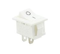 AVFORA 1PCS KCD1 2PIin 3Pin Boat Car Rocker Switch 6A/10A 250V/125V AC Red Yellow Green Blue Black Button KCD1 Switches (Color : White 2pin On-Off)