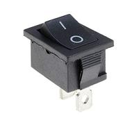 AVFORA 1PCS KCD1 2PIin 3Pin Boat Car Rocker Switch 6A/10A 250V/125V AC Red Yellow Green Blue Black Button KCD1 Switches (Color : Black 2pin On-off)