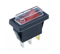 AVFORA 1PCS KCD3 Power Switch 15A/20A 125V/250V 3 Pin Rocker Switch White's Clear Silicone Protect Cover Rectangle Switches (Color : Yellow)