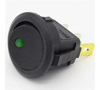 AVFORA 2pcs 12V Led Rocker Switch Led Dot Light 3 Pins ON-Off Rocker Switch Switches (Color : Green)