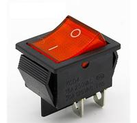 AVFORA 2Pcs Red 4 Pin Light On/Off Boat Button Switch 250V 16A AC AMP 125V/20A Switches