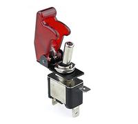 AVFORA 5Pcs 12V 20A Red Cover LED Toggle Switch Racing SPST ON/Off Car Truck Boat TM Switches