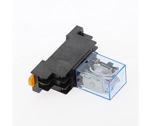 AVFORA AC/DC 110V 220V 12V 24V Relay Coil General DPDT Micro Mini Electromagnetic Relay Switch with Socket Base LED MY2P HH52P MY2NJ (Size : DC 36V)