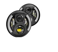 AVFORA Front Headlight For For Touring For Softail 1991-2006 2007 2008 2009 2010 2011 2012 2013 Car Accessories Led 80W 7" Inch Headlight With Halo Angel Eyes Assembly