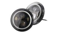 AVFORA Front Headlight For Hummer H1 H2 2003 2004 2005 2006 2007 2008 2009 Car Accessories Led 80W 7" Inch Headlight With Halo Angel Eyes Assembly