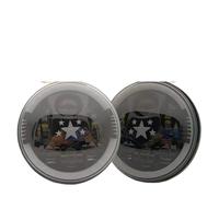 AVFORA Front Headlight For Jeep For Wrangler JK TJ LJ CJ-8 CJ-7 1976-2009 2010 2011 2012 2013 2014 2015 2016 Car Accessories Led 80W 7" Inch Headlight With Halo Angel Eyes Assembly