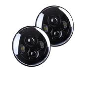 AVFORA Front Headlight For Lada 4x4 For Urban For Niva Car Accessories Led 80W 7" Inch Headlight With Halo Angel Eyes Assembly