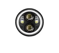 AVFORA Head Light 5.75 Inch LED Headlight Projector Halo Ring H4 For Sportster For Dyna For Iron 883 For Triumph Lamp Motorcycle 5 3/4" DRL Turn Signal Motorcycle Head Lamp(1pcs Black)