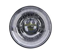 AVFORA Head Light 7 Inch Led Headlight + 4.5 Inch Fog Lights Halo Ring Angel Eyes Turn Signal Auxiliary Motorcycle Headlight 7 Inch Motorcycle Head Lamp(01 Chrome)