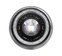 AVFORA Head Light 7 Inch Led Headlight + 4.5 Inch Fog Lights Halo Ring Angel Eyes Turn Signal Auxiliary Motorcycle Headlight 7 Inch Motorcycle Head Lamp(01 Black)