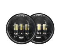 AVFORA Head Light 7 Inch Led Headlight + 4.5 Inch Fog Lights Halo Ring Angel Eyes Turn Signal Auxiliary Motorcycle Headlight 7 Inch Motorcycle Head Lamp(03 Black)