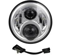 AVFORA Head Light For Ducati For Monster 1000 600 620 695 750 800 900 S4R Sport 4.5 Inch Fog Lamp 7" Mounting Bracket DOT 7" INCH LED Headlight Motorcycle Head Lamp(Chrome headlight)