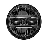 AVFORA Head Light For Sportster For Dyna For Iron 883 Motorcycle 5.75 Inch LED Headlight Projector Angel Eyes H4 5 3/4" Headlamp DRL Turn Signal Motorcycle Head Lamp(White)