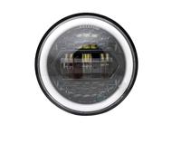 AVFORA Headlamp For Dyna For Softail For V-Rod For Sportster 1pcs 7 Inch Motorcycle Headlamp H4 High Low Beam Lamp 7" LED Headlight Halo DRL Ring Amber Turn Signal Motorcycle Headlight