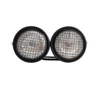 AVFORA Headlamp FOR Suzuki DR RM 250 Black Motorcycle Twin Dual Headlight Motorcycle Custom Dominator Streetfighters Project Double Headlamp Motorcycle Headlight