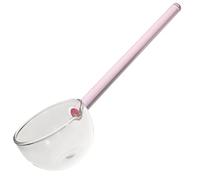 AVFORA Japanese Tea Set Glass Serving Ladle Gravy Teaspoon Ladle Handle Clear Spoons for Soup Punch Bowl Sauce Drinks Tea Coffee Kitchen Chinese Tea Set