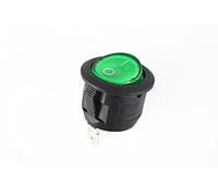 AVFORA KCD1 Round Red,Yellow and Blue Green 3Pin SPDT ON/Off Rocker Power Switch AC 125V/10A 250V/6A with Light Switches (Color : OneColor, Size : 12V)