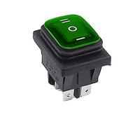 AVFORA KCD4 Switch Rocker Switch Power Switch 2 Position/3 Position 6 Pins Reset or self-Locking 16A 250VAC/20A 125VAC Switches (Color : Self Reset Green)