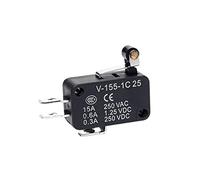 AVFORA Lmit Switch Micro Switch Limit Switch Travel Switch Silver Contact Momentary Self-Reset Switch V-15 V-151 V-152 V-153 V-154 V-155 V-156-1C25 Switches (Color : V-155-1c25)